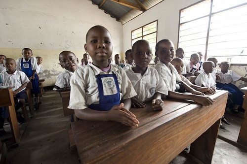 Students at school in Dar es Salaam on ONE trip to Tanzania (2009-10-08)