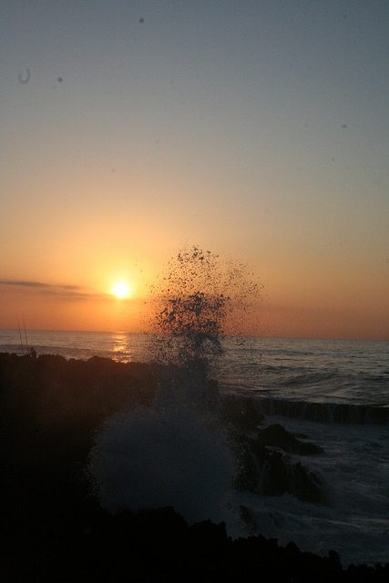 Sunset at Temara Beach near Casablanca, Morocco (2011-10)