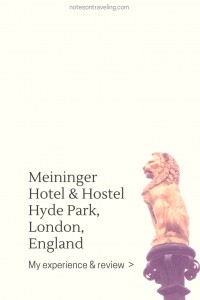 The Meininger was the second hostel I ever stayed at. The location is perfect to explore London and the facilities as clean as they get. My Korean roommate summarized a stay at the Meininger Hotel Hyde Park best: "I heard they were German. So I thought they were very clean and organized."