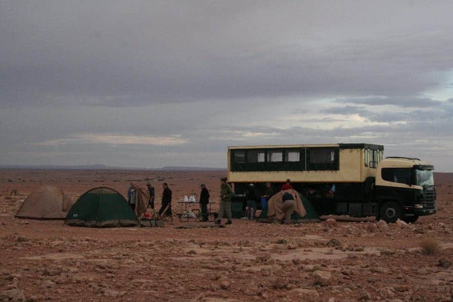 The truck bush camping in the Atlas Mountains (2011-10)