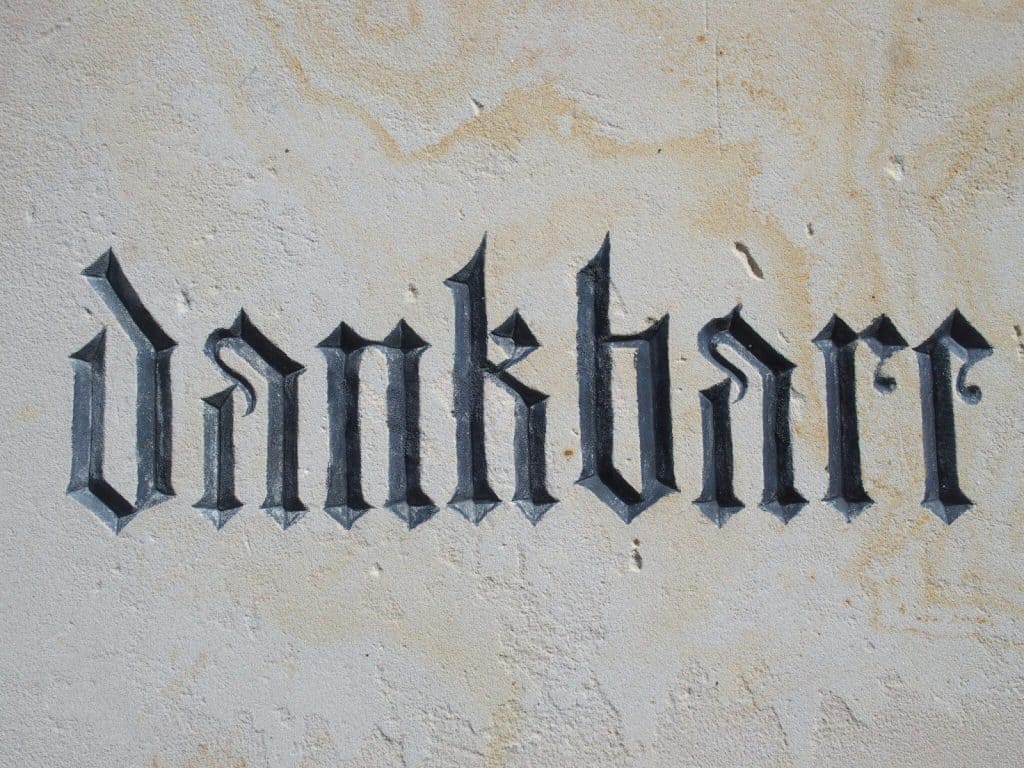 Dankbar sign, Germany (2014-05)