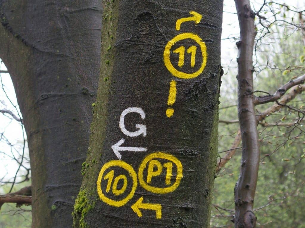 Hiking path markings, Germany (2015-05)