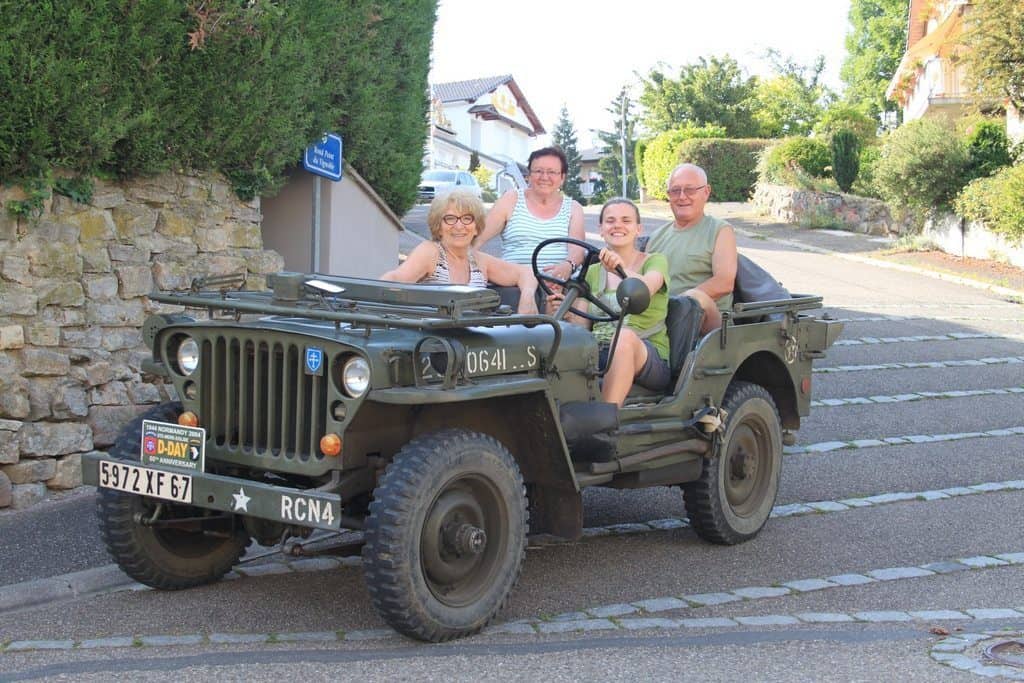 Carola in a jeep car, France (2014-06)