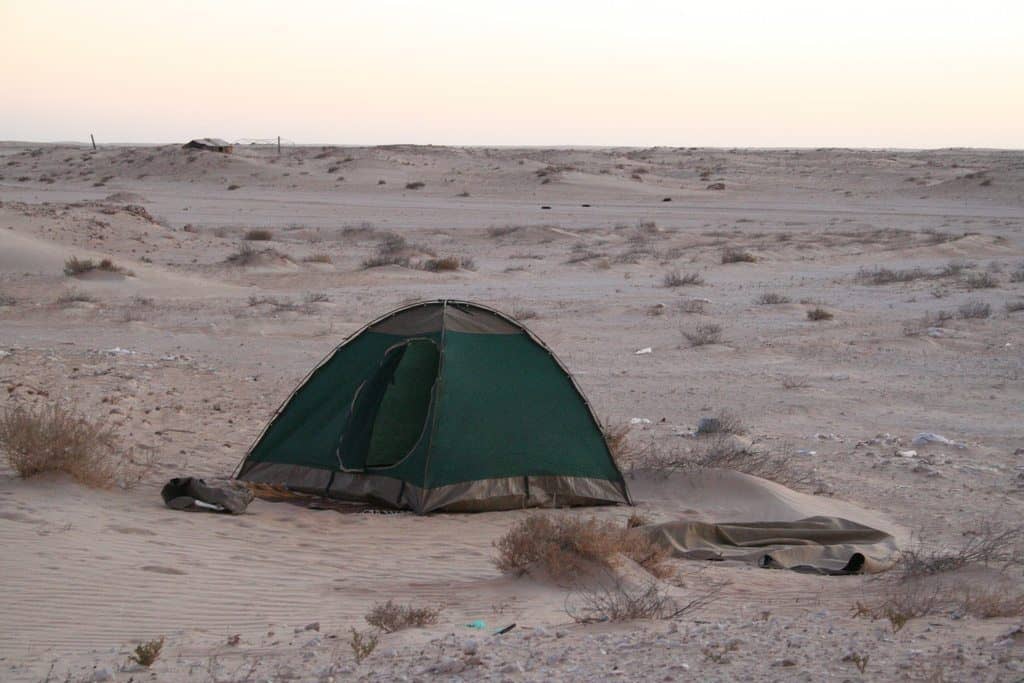 African Trails tent in bush camp, Mauritania (2011-11)