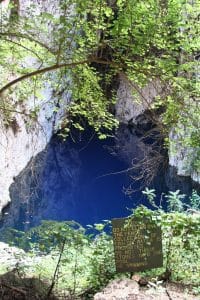 Looking at the water in Chinhoyi Caves National Park, Zimbabwe (2012-04)