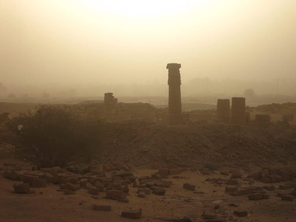 Jebel Berkal temple ruins at sunrise in Karima, Sudan (2012-07)