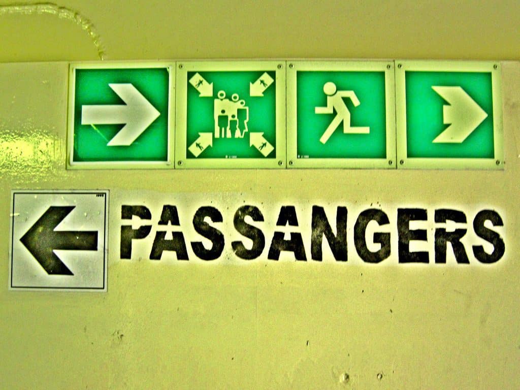 Passangers sign on the boat from Egypt to Turkey (2012-08)