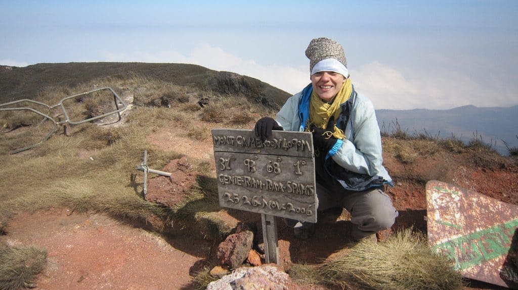 Carola on the summit of Mount Cameroon (2012-01)