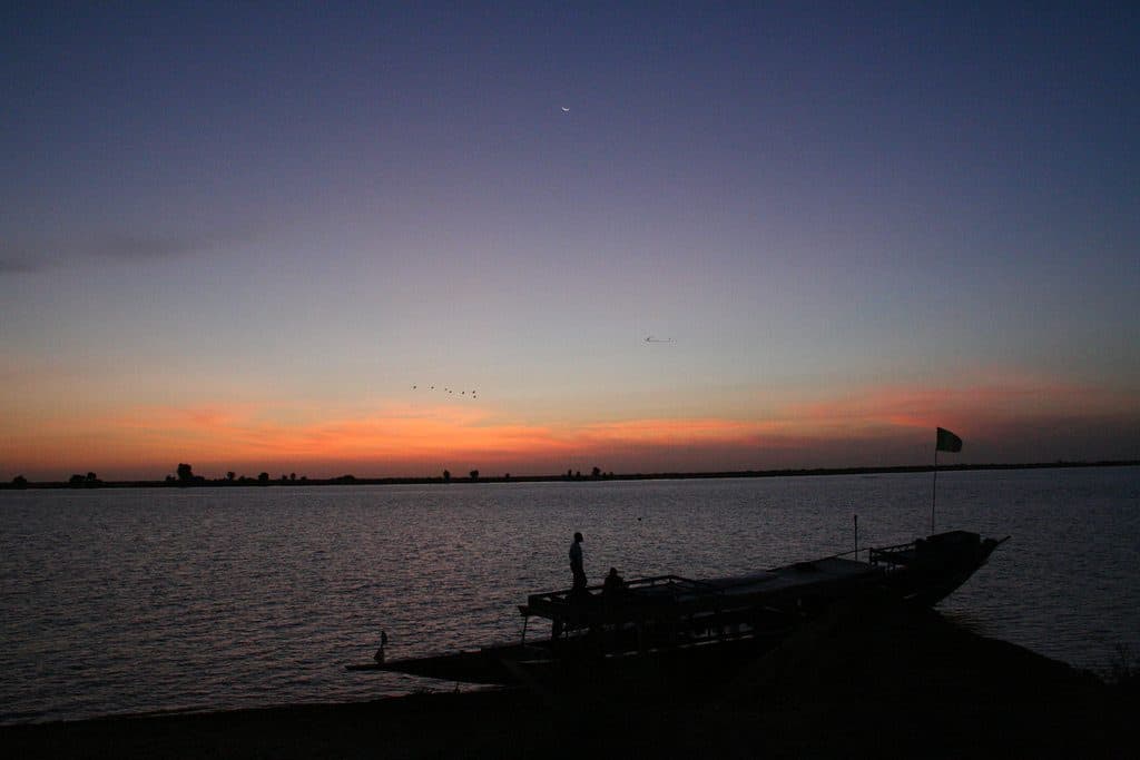 Sunrise over Niger river, Mali (2011-11-23)