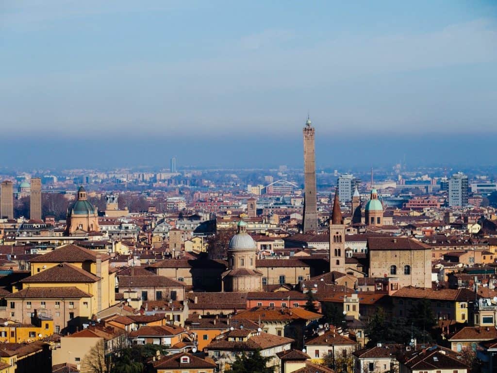 Bologna view from San Michele in Bosco, Emilia-Romagna, Italy (2016-01-10)