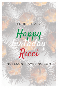 When in Puglia, Italy, you just have to try Ricci, sea urchins! Here's my story of trying them right at the beach on my birthday.