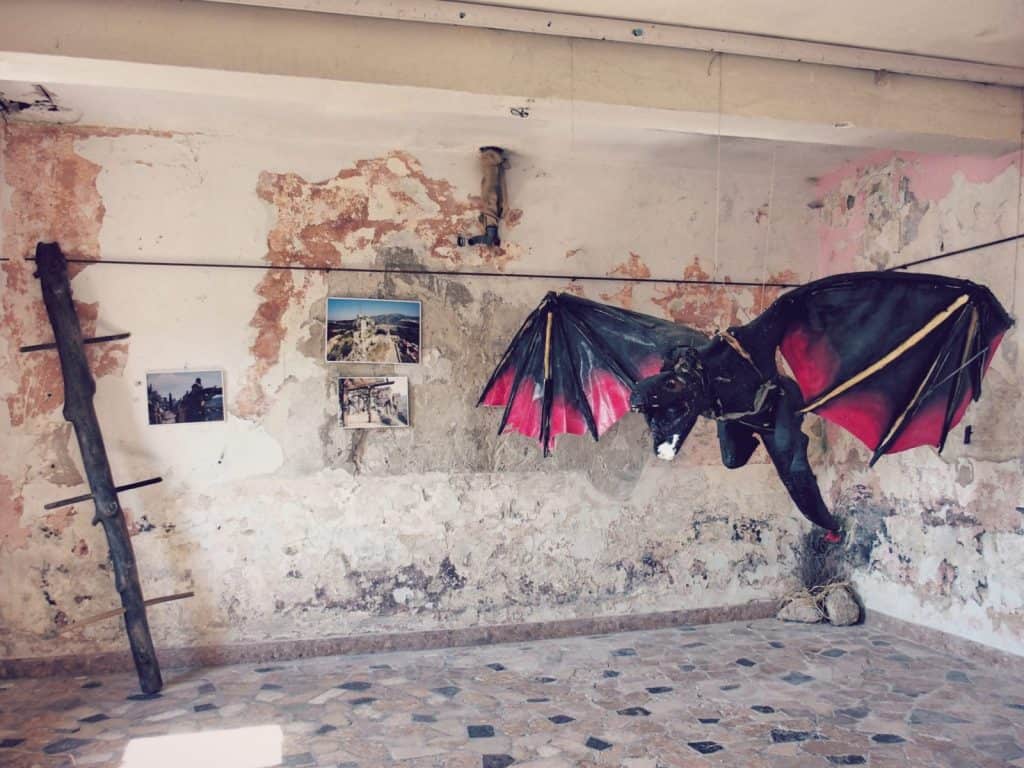 Dragon in Game of Thrones exhibition in Klis Fortress near Split, Croatia (2016-09-15)