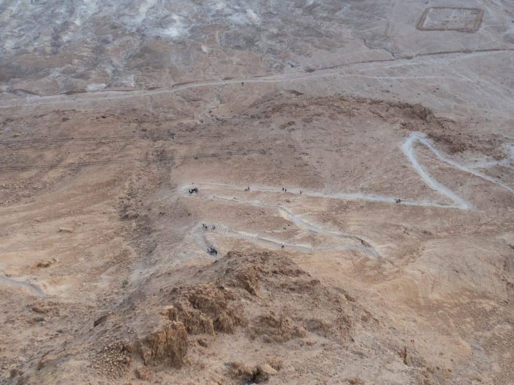 The dreaded Snake path at Masada National Park, Israel (2017-01-03)