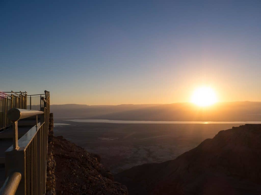 Sunrise view from Masada National Park, Israel (2017-01-03)