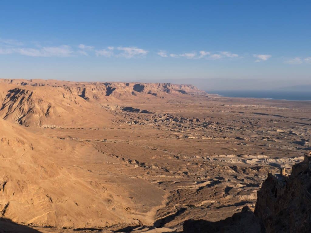 Dead Sea view from the North Palace at Masada National Park, Israel (2017-01-03)