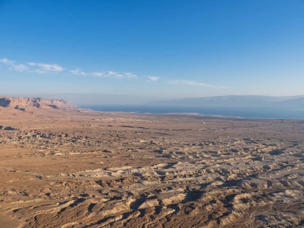 Dead Sea view from the North Palace at Masada National Park, Israel (2017-01-03)