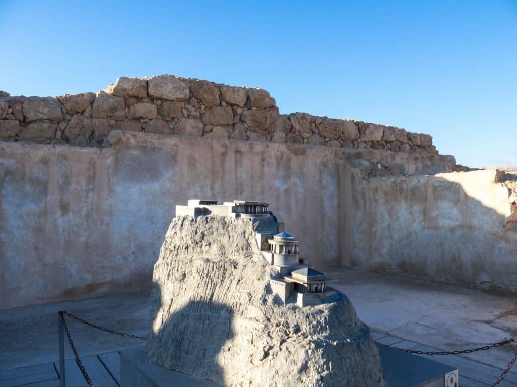 Model of the North Palace at Masada National Park, Israel (2017-01-03)