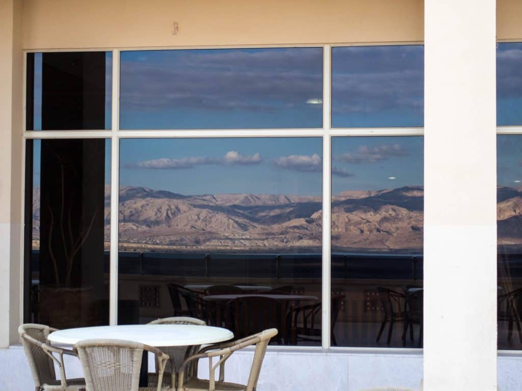 Terrace at HI Hostel Masada National Park, Israel (2017-01-03)