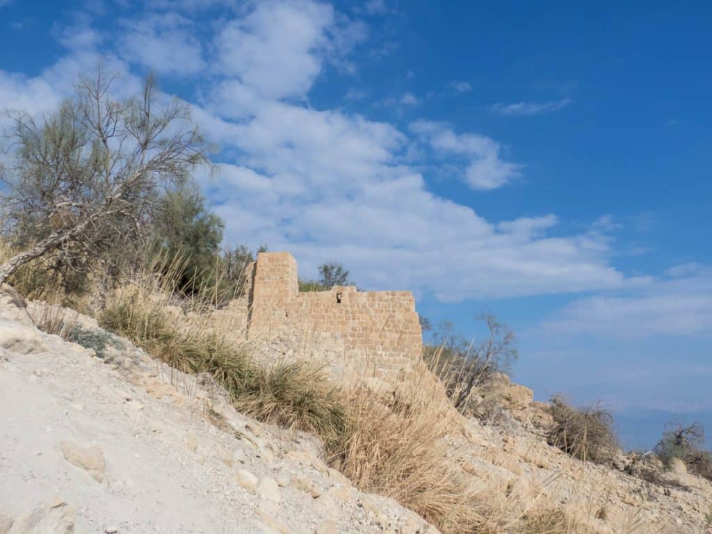 Ruins at Ein Gedi spring, Ein Gedi Nature Reserve, Israel (2017-01-04)