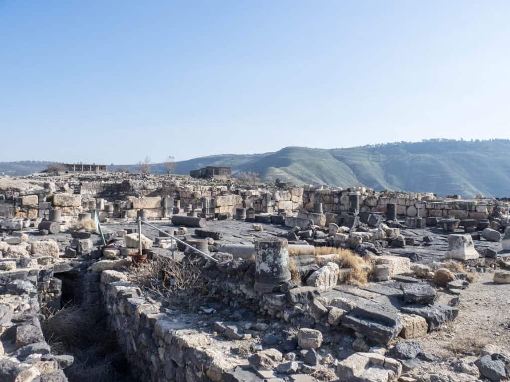 Roman ruins of Sussita Hippos, Sea of Galilee, Israel (2017-01-18)