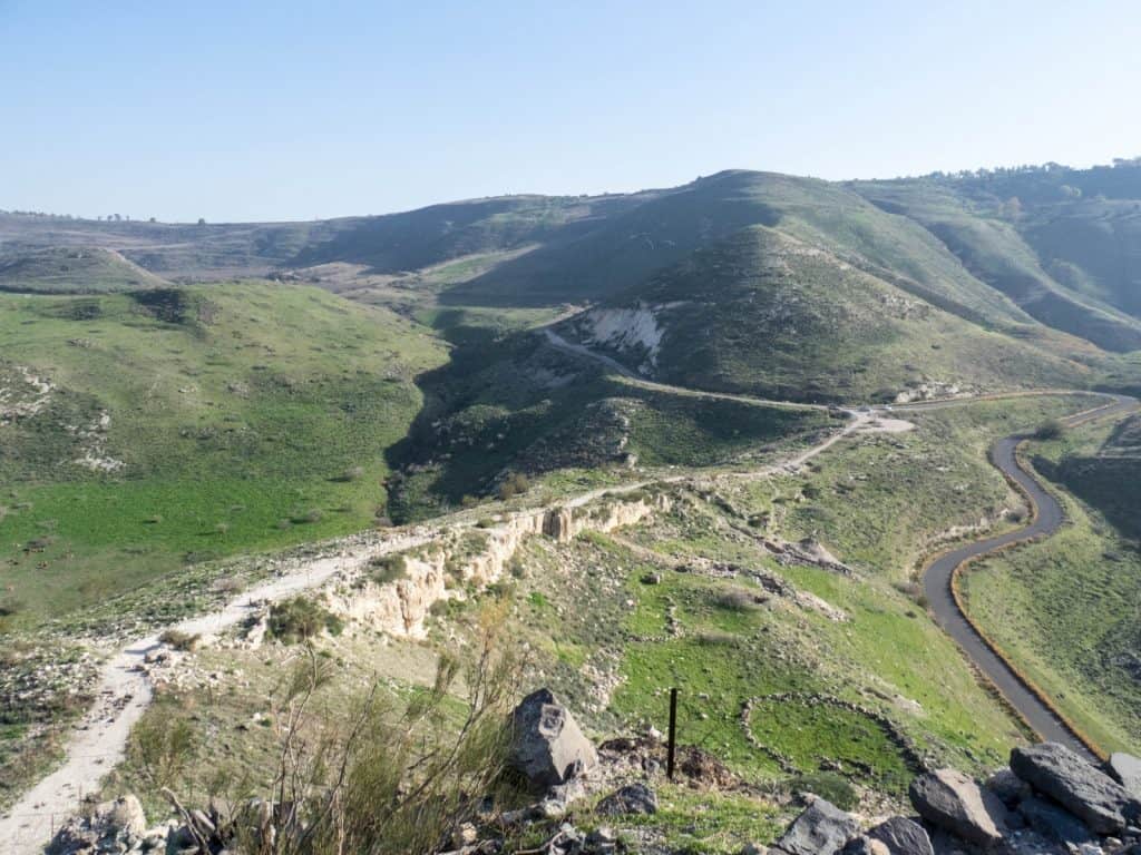 View down the back access, Sussita Hippos, Sea of Galilee, Israel (2017-01-18)