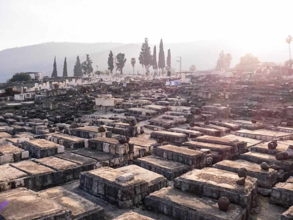 Jewish Cementary at sunset, Tiberias, Sea of Galilee, Israel (2017-01-19)