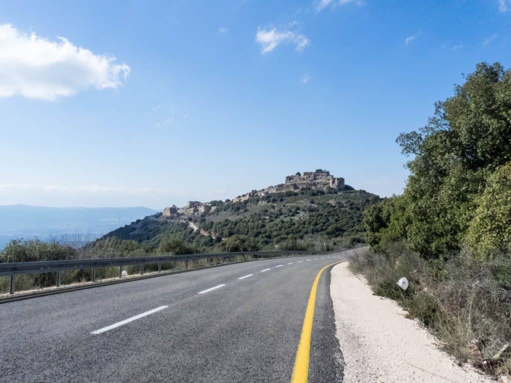 On the road to Nimrod Fortress, Golan Heights, Israel (2017-01-30)