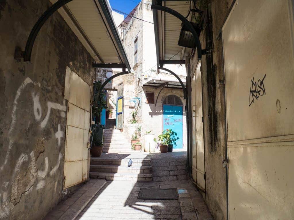 New hostel in the old city of Nazareth, Israel (2017-02-03)