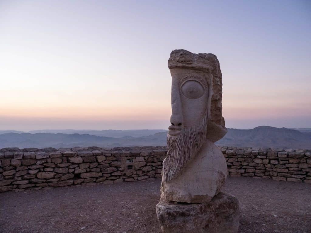 Sculpture exhibition along the edge of Ramon Crater, Mitspe Ramon, Israel (2017-02-08)