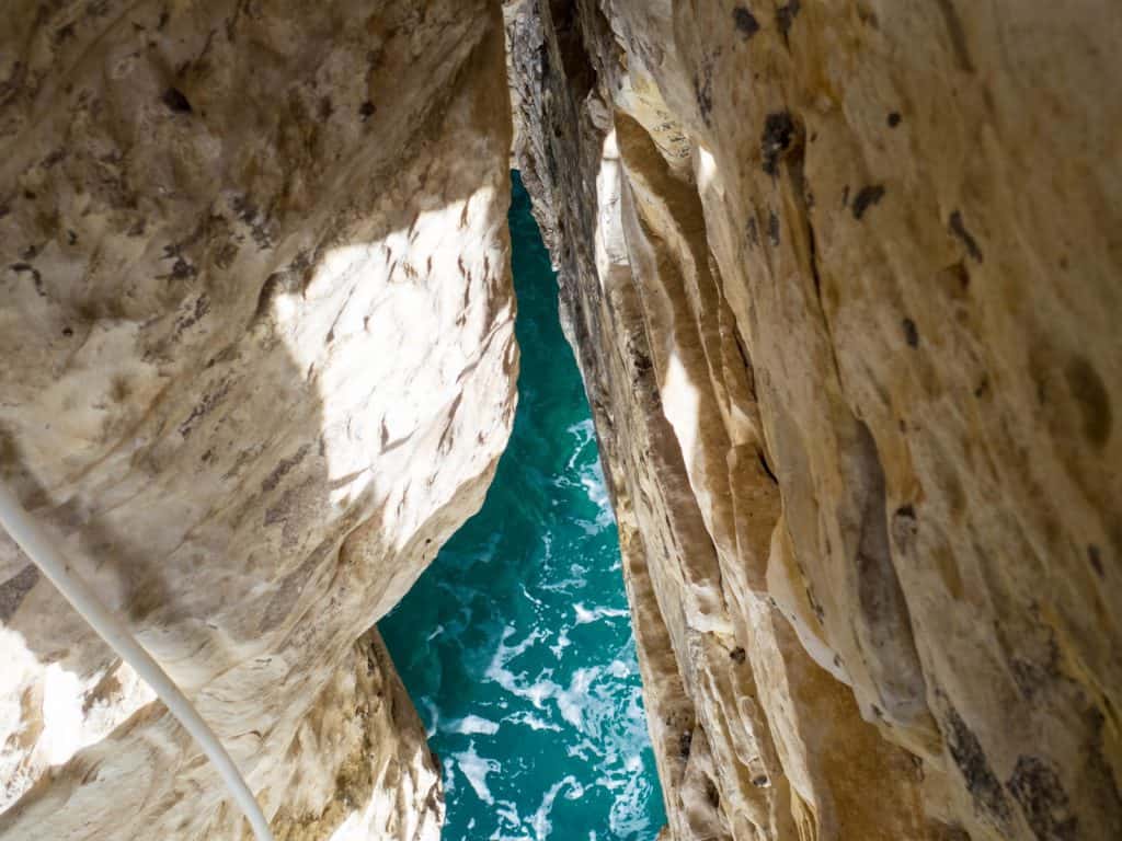 Grotto with turquoise water, Rosh Hanikra, Israel (2017-02-15)