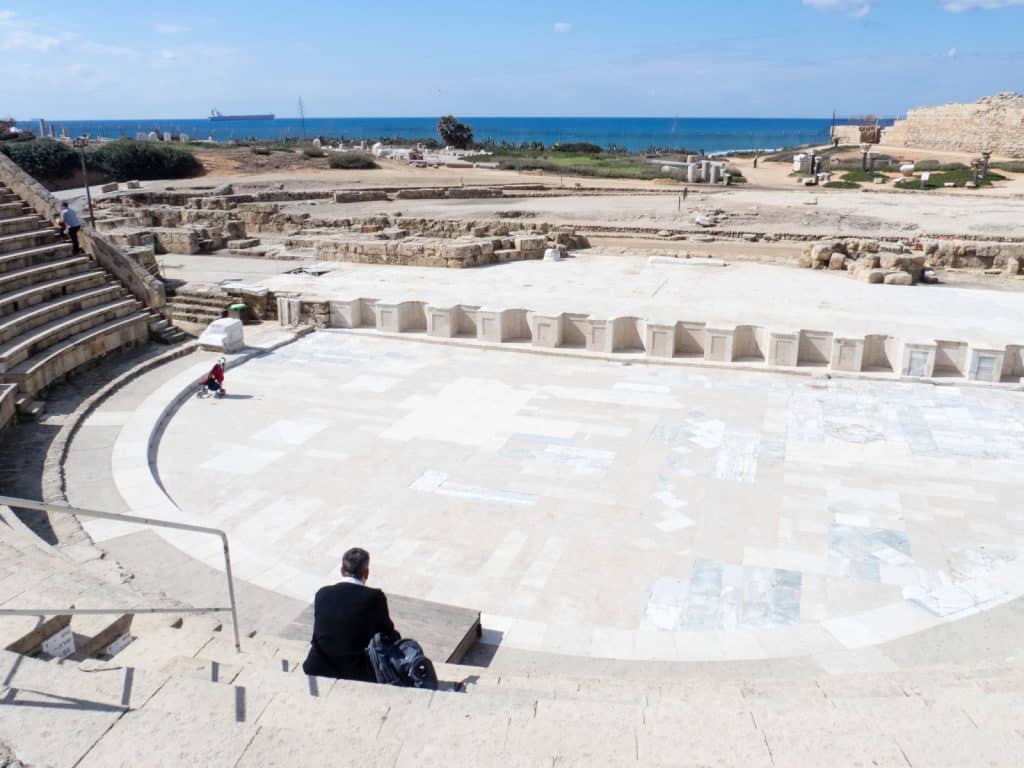 View from the amphitheater, Caesarea, Israel (2017-02-17)