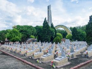 DMZ Tour: army graveyard outside Dong Ha, Vietnam (2017-06-26)