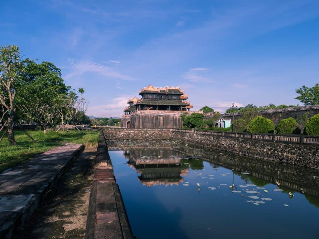 The moat out side the main gate of Hue Citadel, Vietnam (2017-06)