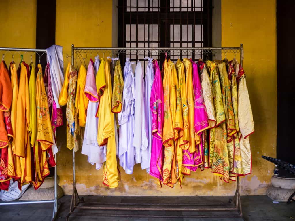 Traditional clothes available for photo shoots at Hue Citadel, Vietnam (2017-06)