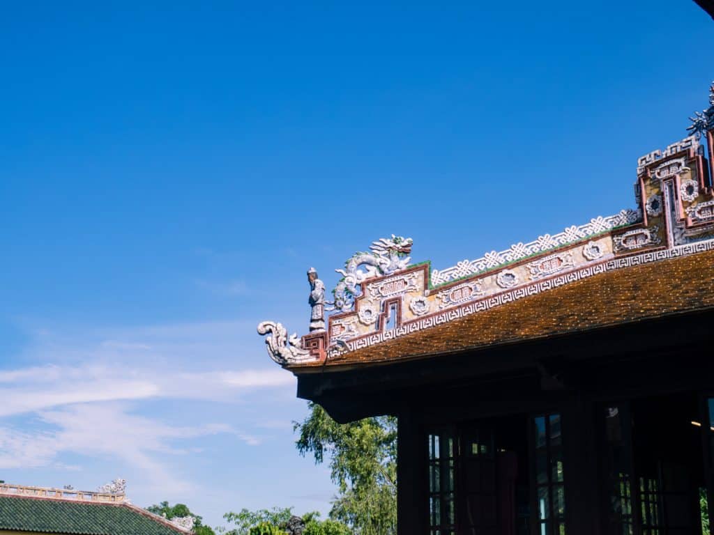 Roof decoration, Hue Citadel, Vietnam (2017-06)