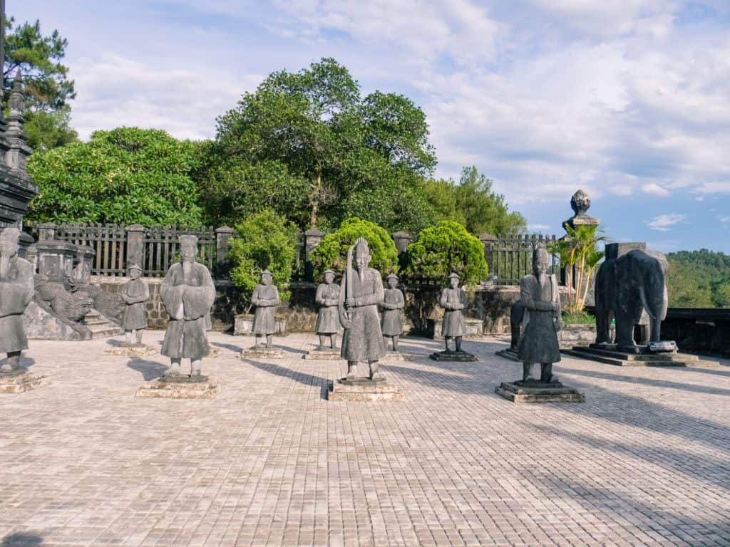 Concrete soldiers at Khai Dinh Tomb, Hue, Vietnam (2017-06)