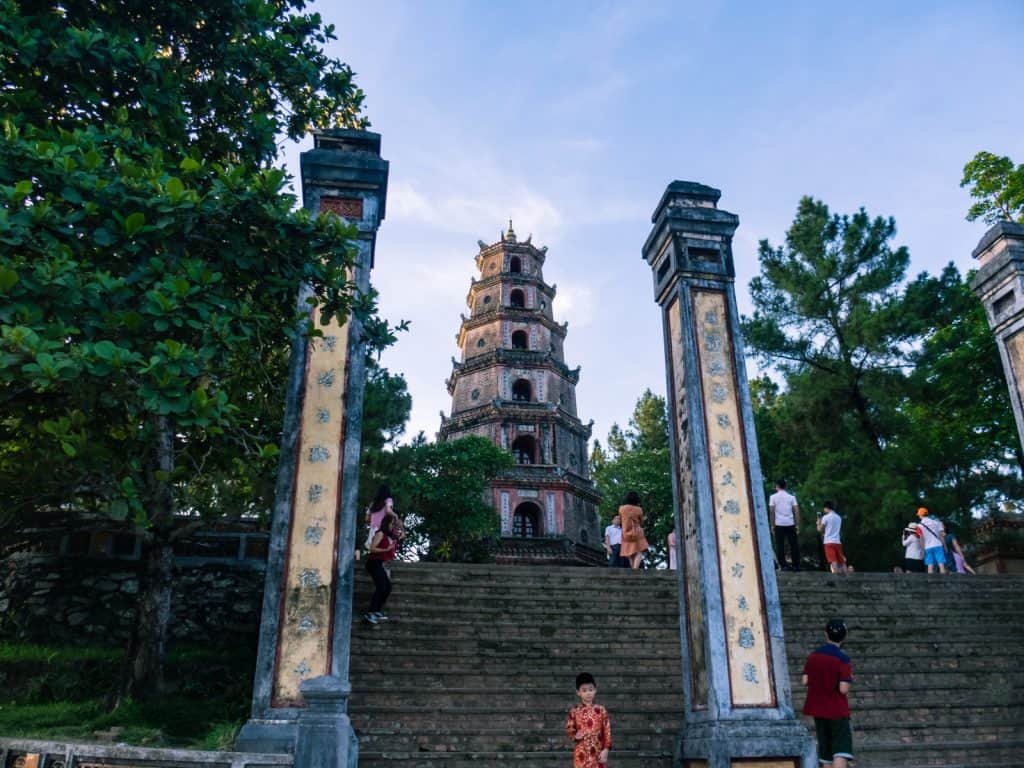 Thien Mu Pagoda at sunset, Hue, Vietnam (2017-06)