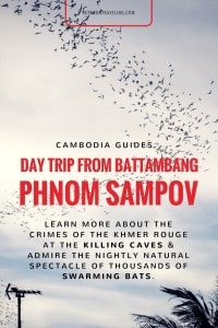 I had spontaneously decided to do the Phnom Sampov tour. Phnom Sampov is a hill, about 15 km southwest of Battambang, Cambodia, that is both of historical relevance and home to a natural spectacle: the Khmer Rouge used caves in the stone as Killing Caves, and every night hundreds of thousands of bats emerge from the mountain So I took to the internets and quickly stumbled across the Sunset and Bat Caves Tour by Butterfly Tours. At $25 for an afternoon Butterfly Tours weren't exactly cheap but I like to support a social tourism enterprise when I see one. #cambodia #battambang #guidedtour