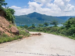 Blocked road, Monkey Peak peninsula, Da Nang, Vietnam (2017-06)