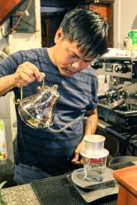 Phin Vietnamese coffee making on Hoi An food tour