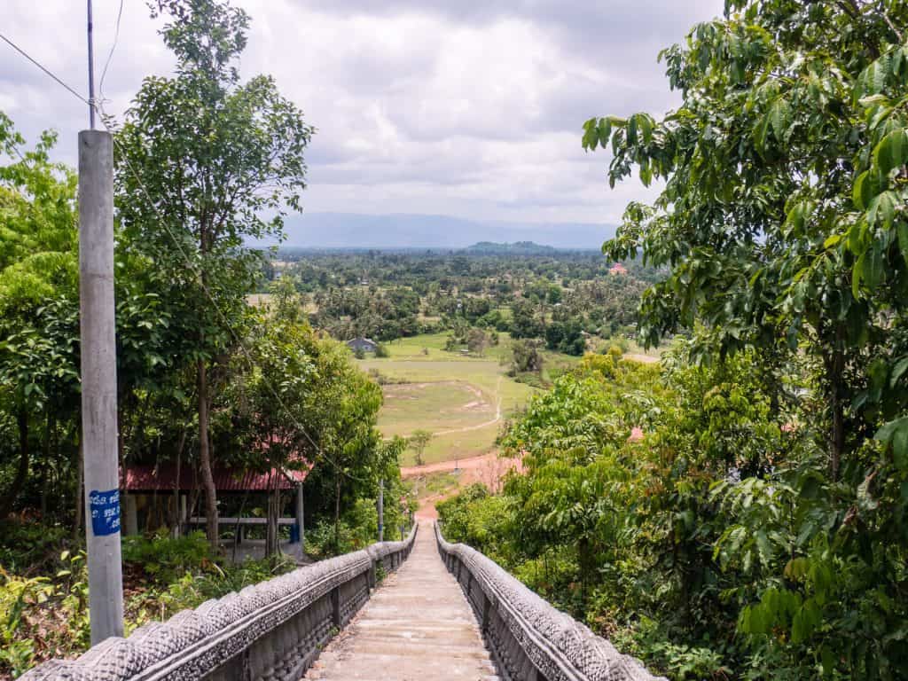 Ascent to the monastery at at Secret Lake, Kampot, Cambodia (2017-04-29)