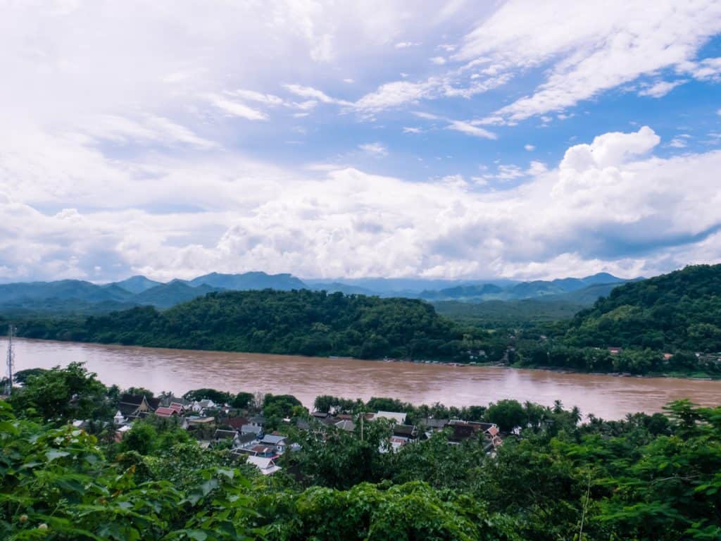 Mekong River from Mount Phousi, Luang Prabang, Laos (2017-08)