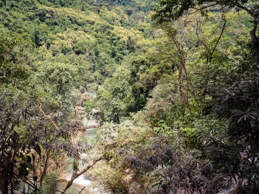 View from the top of Kuang Si Waterfall, Luang Prabang, Laos (2017-08)