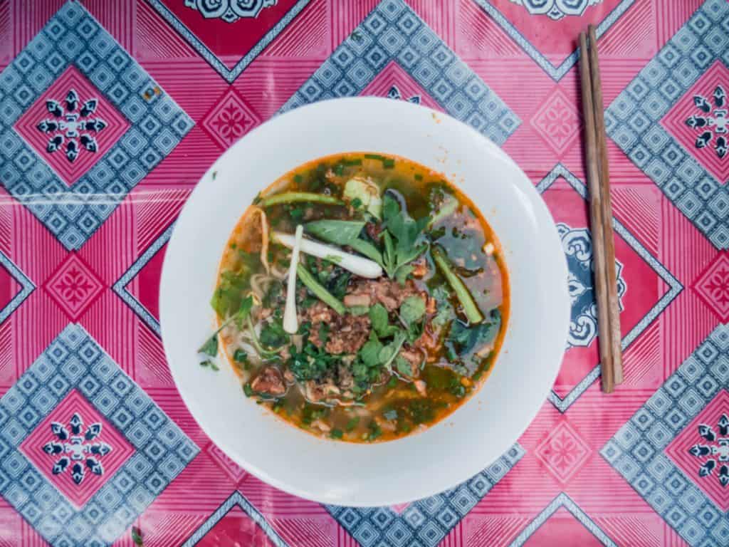 Khao Soi noodle soup, Luang Prabang, Laos (2017-08)