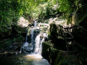 At the foot of the waterfall at Phong Nha Botanical Garden, Vietnam (2017-06)