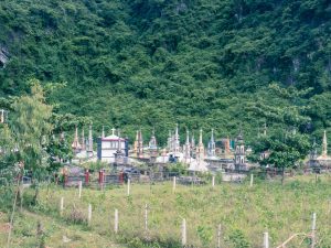 Christian graveyard in Phong Nha, Vietnam (2017-06)