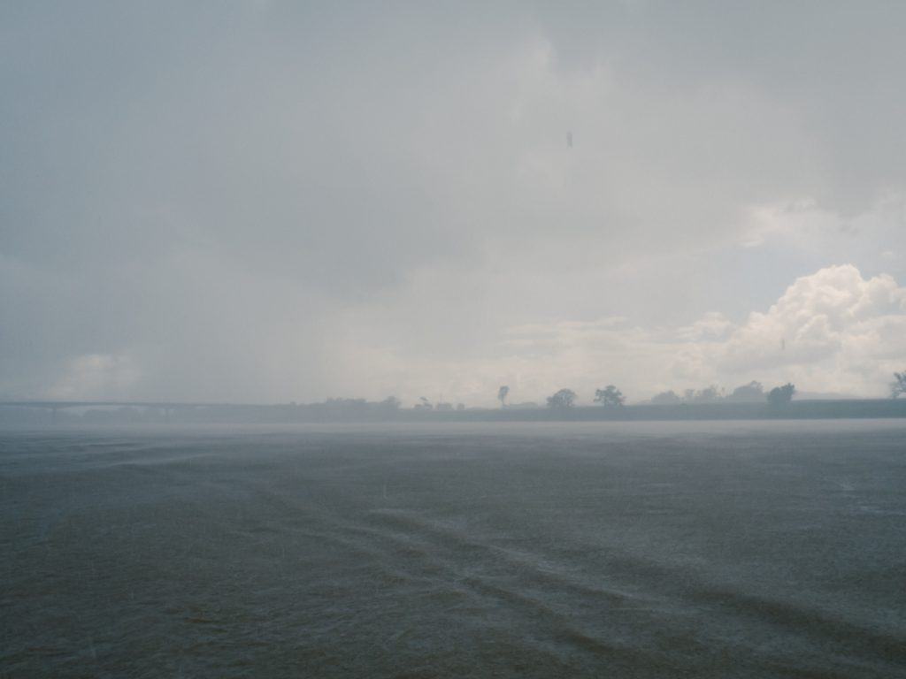 Rain storm just outside Huang Say, Luang Say Mekong river cruise, Luang Prabang to Huang Say, Laos (2017-08)