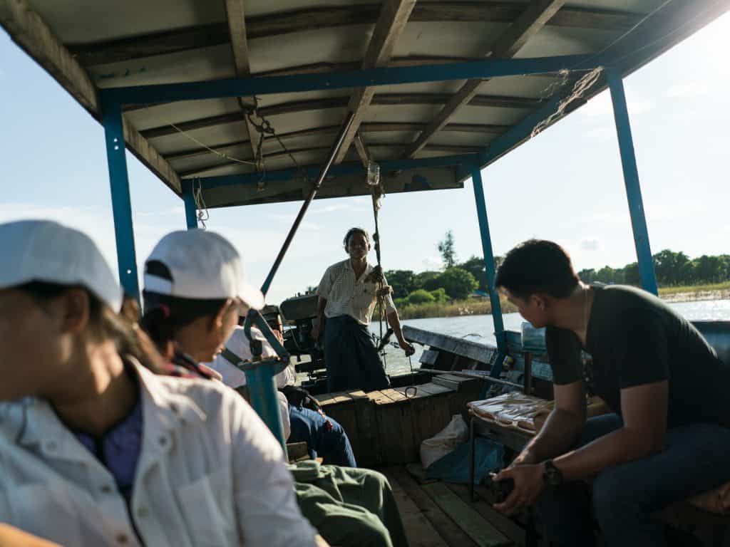 On the ferry crossing from Inwa, Mandalay, Myanmar (2017-09)