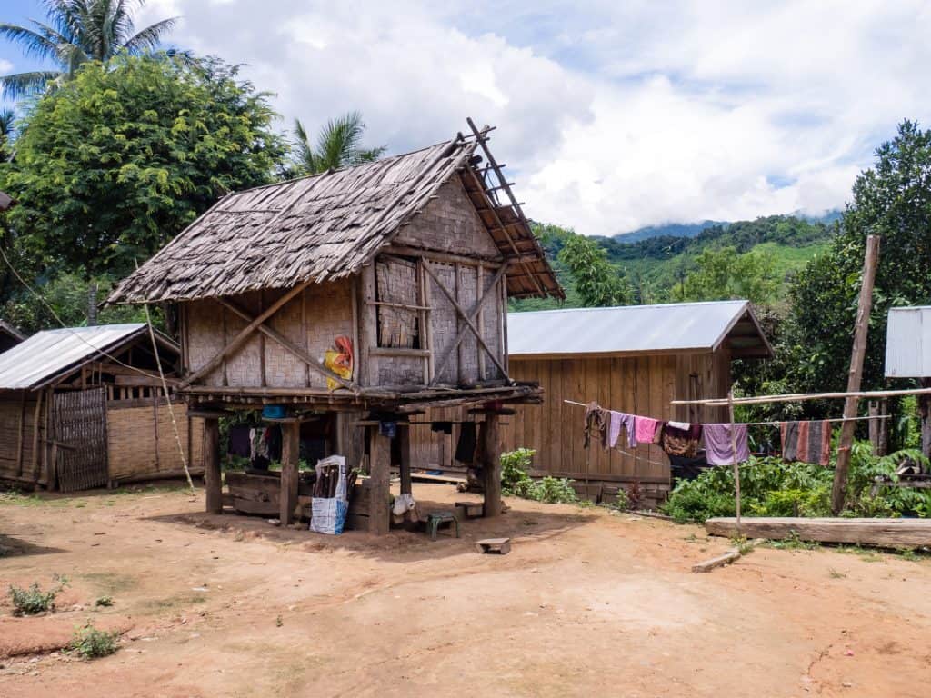 Ban Huoy Phalam Village, Luang Say Mekong river cruise, Luang Prabang to Huay Say, Laos (2017-08)