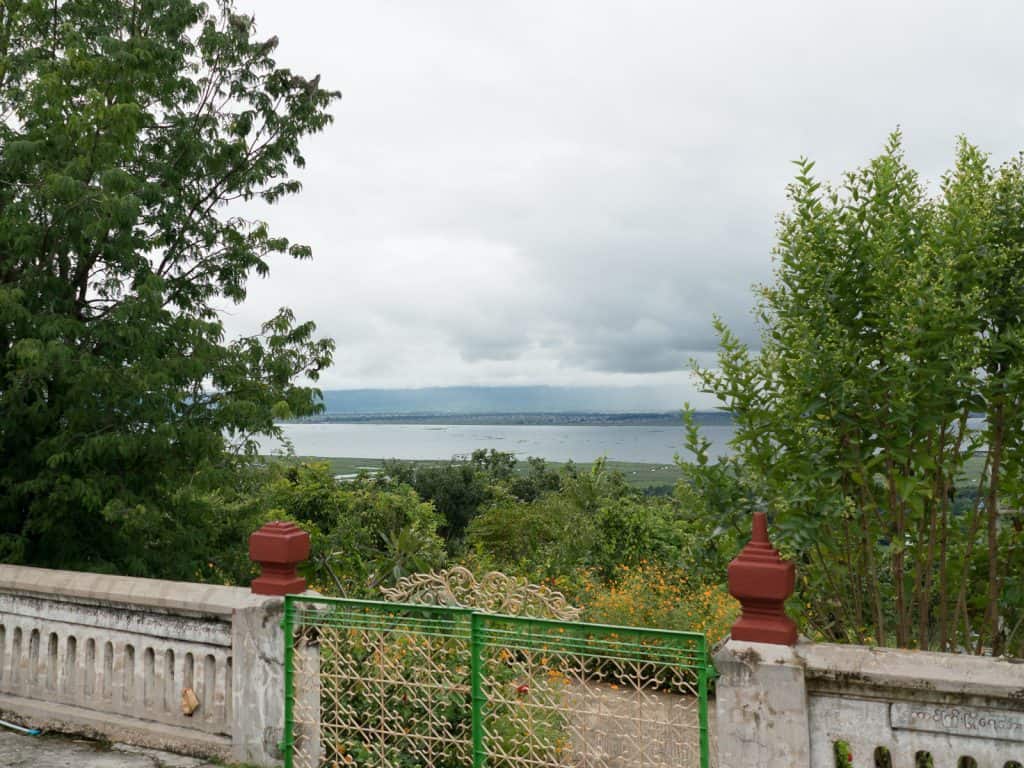 Inle Lake bike tour: View from the top pagoda at Maing Thauk Forest Monastery, Myanmar (2017-10)